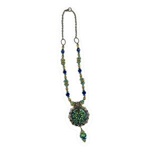 Green Prosperity - Millefiori Necklace - by Teresa Pandora Salgado